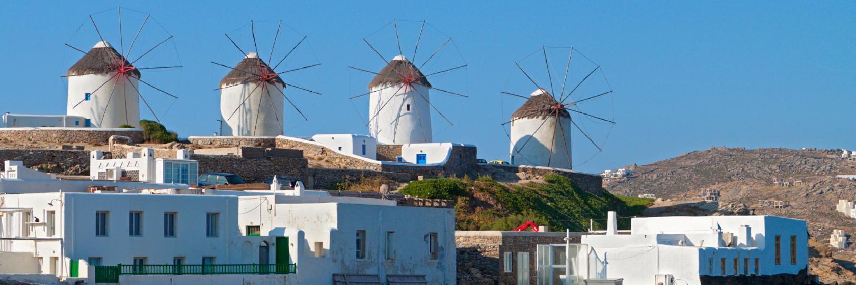 Wiatraki na Mykonos
